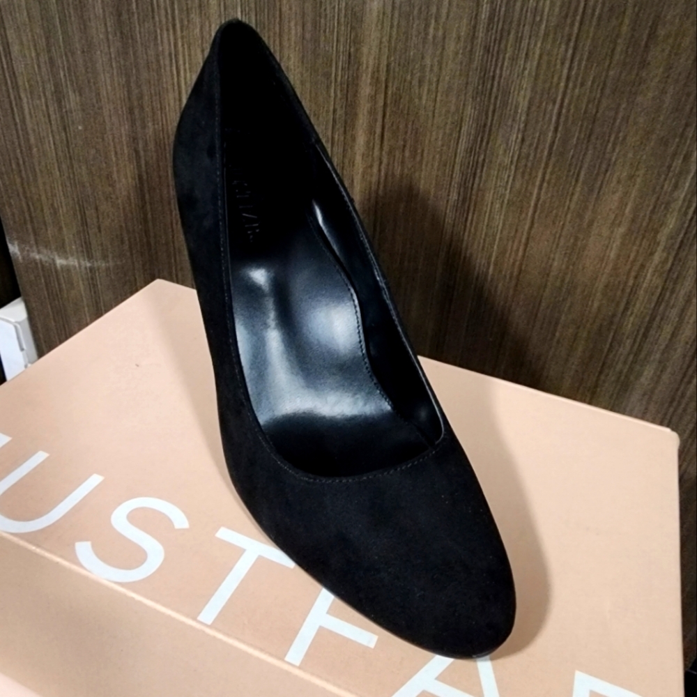 JustFab Daphne Block Heel Pump Size 9 Black